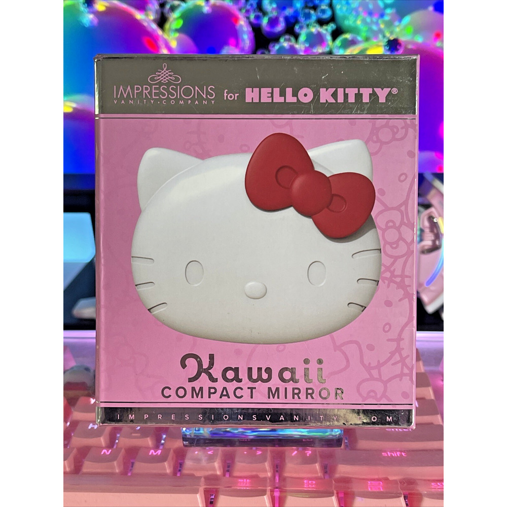 Impressions Vanity Hello Kitty Compact Mirror LED 2X Dimmer & Touch Sanrio